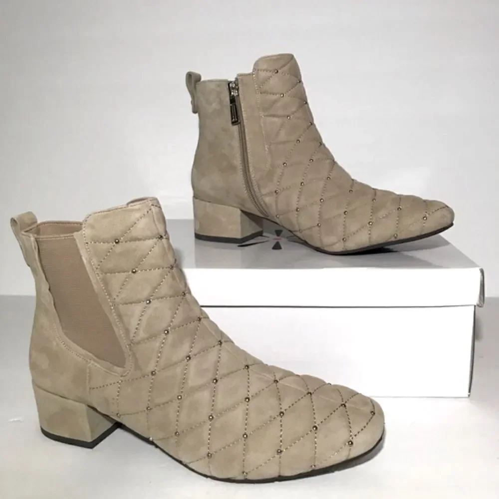 Isaac Mizrahi Live! Quilted Suede Ankle Boot